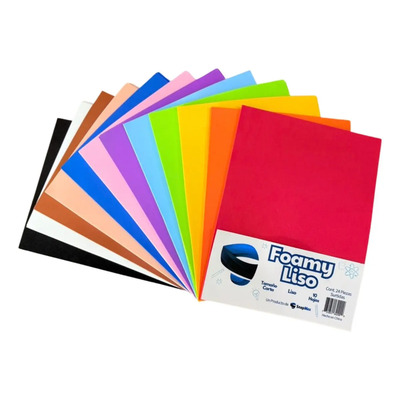 Foamy Liso Carta 24 Pz Colores Surtidos Premium Fomi Foami Multi Color 24pz | MercadoLibre