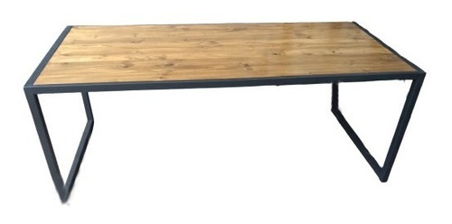 Mesa Hierro Y Madera Estilo Industrial 200x80x75