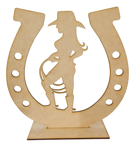 6 Centro De Mesa Vaqueros De 25 Cm Mdf