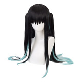 Demon Slayer Tokitou Muichiro Cosplay Peluca Pelo Largo 85cm