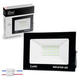 Refletor Super Micro Led Holofote Pro 50w Bivolt Prova D'água Cor Da Luz Verde Lumi