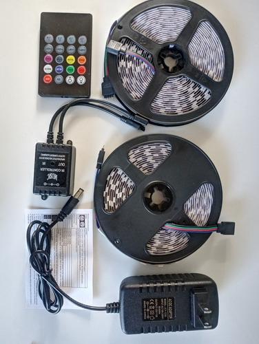 Kit Completo Tira Led Audiorritmica 10 Metros 600 Led 5050