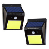 Lamparas Solares Suburbanas Sensor Exteriores De Pared 2 Pcs