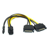 Cable Doble Sata A 6 Pines - 8 Pines -  6+2 Tarjeta Grafica