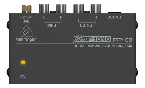 Preamplificador Phono Ultra Compacto Behringer Pp400