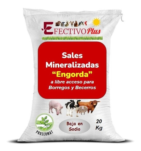 Sal Mineral Para El Ganado  Engorda Saco De 20kg