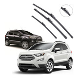 Palhetas Limpador De Parabrisa Silicone Ecosport 2013 A 2017