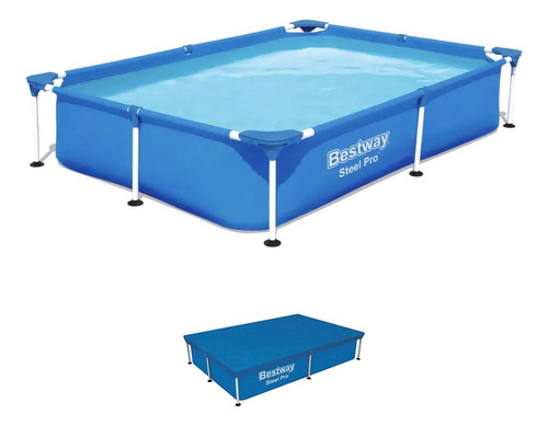 Piscina Estrutural Infantil 1.200 Litros Splash Capa Bestway Cor Azul