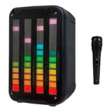 Bocina Bluetooth 12 Pulgadas Luz Rgb Led Conexión Tws Radio Color Negro