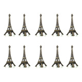 Pack X10 Torre Eiffel 18 Cm Adorno De Metal Souvenir Paris