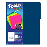 Folder Tamaño Oficio Colores Brillantes 25 Pzas Color Azul Marino