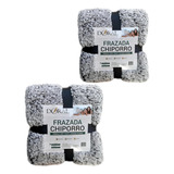 Pack 2 Frazadas Chiporro Two Tones 2 Plazas Doral