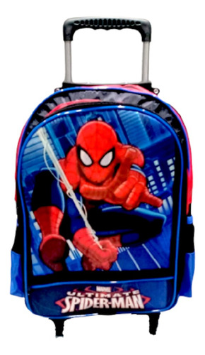 Mochila Infantil Homem Aranha Spider Escolar Bolsa Rodinhas