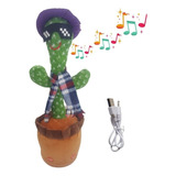 Juguete Cactus Bailarín Repetidor De Voz Música Recargable