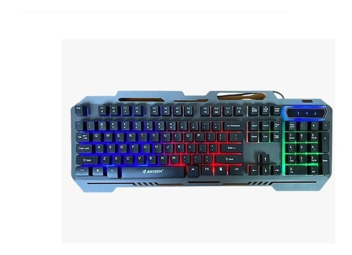 Teclado Gamer Retroiluminado Led  Tres Luces Color Negro