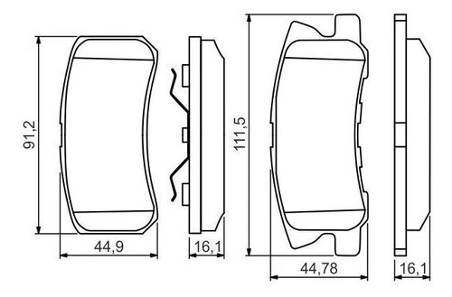 Pastillas Freno Traseras Jeep Patriot 10/15 Compass 08/09 Foto 3