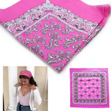 12 Paliacates Bandana Pañuelo Moda Estampados Rosa