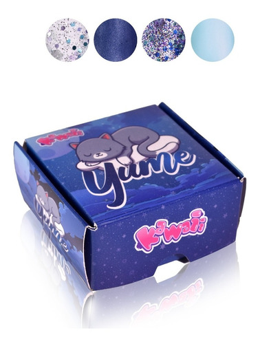 Coleccion Acrilicos Para Uñas Kawaii 4 Colores Yume