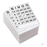Cartas De Bingo, 1 En Una Sola, 120 Hojas, Tarjetas Desechab