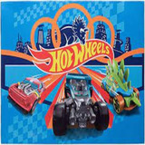 Tapete Joy Mattel Hotwheels 070 X 100 Cm Azul Jolitex 1156