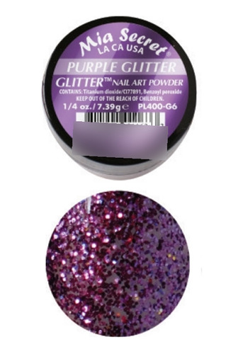 Polvo Acrilico Purple Glitter Mia Secret 7gr