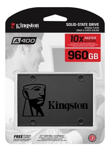 Ssd 2.5 960gb Kingston Sataiii Sa400 6gb/s 7mm Sa400s37/960g