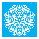 Stencil Mandala Flor Bauer 14x14 Opa 2692