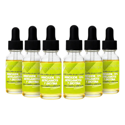 Minoxidilmax 15% + Bergamota + Biotina Cabello Y Barba 6pack | Meses sin interés