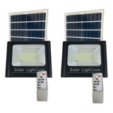 Kit 2 Refletor Solar  Led 400w Holofote Branco Frio Bivolt 