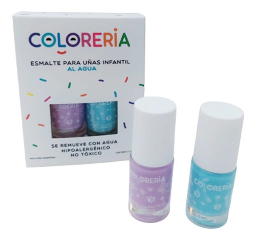 Set De Esmaltes X2 Lavable Infantil