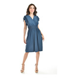 Vestido Con Volantes Roman Fashion /juvenil, 8867-so (azul P