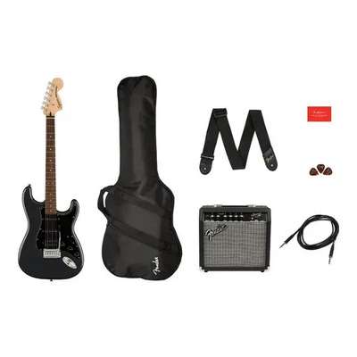 Guitarra Eléctrica Stratocaster Hss Squier Affinity Fender Diestro Charcoal Frost Metallic Laurel Indio | Meses sin interés