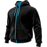 Hoodie Buso Buzo Hombre Cremallera Algodon Perchado 280 Grs