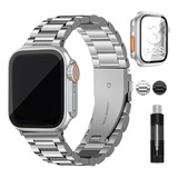 Correa Para Apple Watch 9 8 7 6 5 4 Se Acero Inoxidable+case