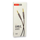 Cable Audio Auxiliar 1 Metro Negro 3.5mm Calidad