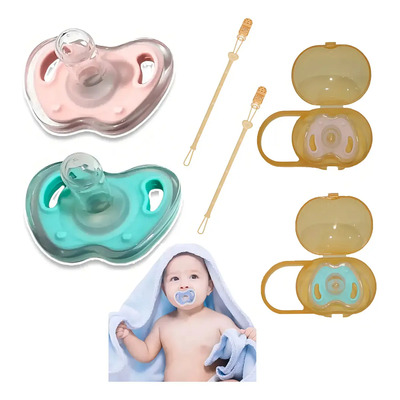 Kit Pezón 6pzs Chupón Ortodóntico Bebé Kopira 0 A 6m Rosa y verde , Uso diurno y nocturno , Con 2 unidades Chupón Cordón Broche Ful y Caja de almacenamiento para chupetes de 2 unidades | MercadoLibre