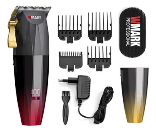 Máquina De Cortar Cabelo Wmark Ng-222 Vermelha