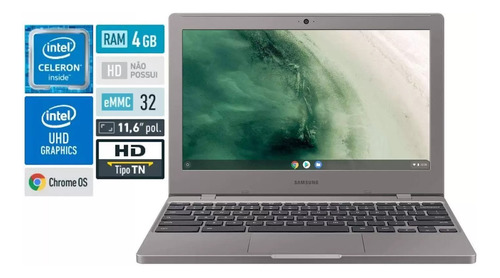 Notebook Samsung Chromebook 4 Xe310xba, Intel Celeron 4gb