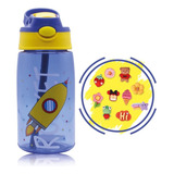 Termo Botella De Agua Infantil Niños Popote Automatico 500ml