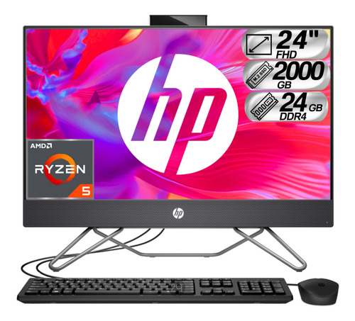 Todo En Uno Aio Hp Pc Ryzen 5 Memoria Ram 24gb + Ssd 2000gb