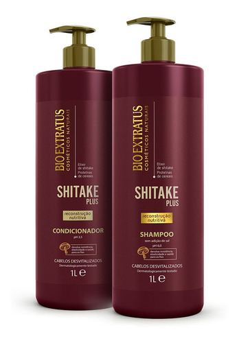 Kit Shampoo Condicionador Recuperar Cabelos Bio Extratus 1l