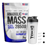 Kit Anabolic Mass Hipercalórico 3kg Profit + Coqueteleira