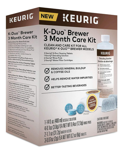 Kit Keurig K-duo Kit De Mantenimiento De Cuidados De Atenció