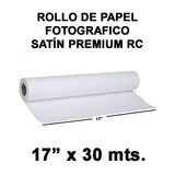 Rollo De Papel Fotográfico Profesional 17 X30m Satín Premium