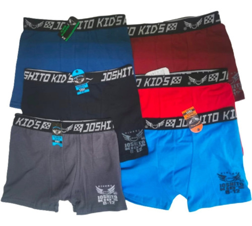 6 Boxer Calzones Niño Algodón Trusa Colores Cómodo Tallas