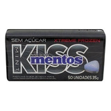 Pastilha Mint Xtreme Frozen Zero Açúcar Mentos Kiss Lata 35g 50 Unidades