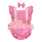 Salopete Com Tiara Infantil Feminina Roupa Menina