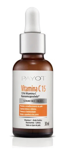 Sérum Vitamina C 15 Payot Rosto E Área Dos Olhos Anti-idade