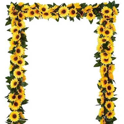 5 Piezas Planta Artificial Con Flores, Girasol