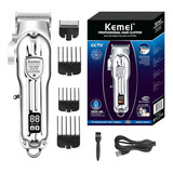 Maquina Cortadora Peluquera Profesional Kemei Km 803 Silver